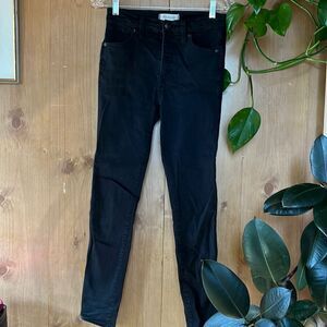 Madewell 10” High Rise Skinny Jeans Black 26